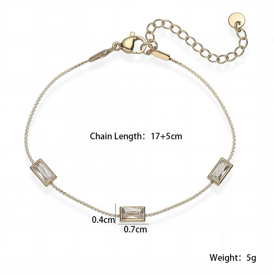 18K Gold Plated Zircon Bracelet for Women