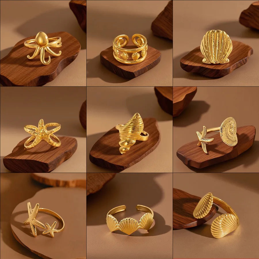 Hollow Seahorse Ring in Stainless Steel