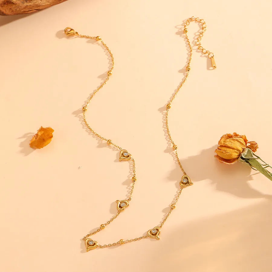 Gold Heart Pendant Necklace for Women