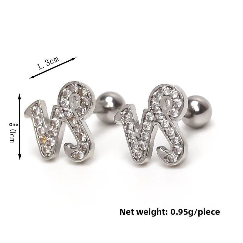 Capricorn Zodiac Gold Stud Earring