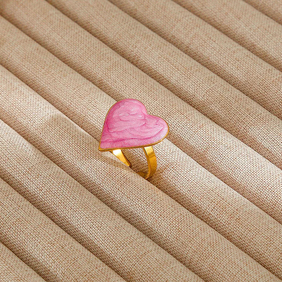 Heart Pattern Stainless Steel Ring 280