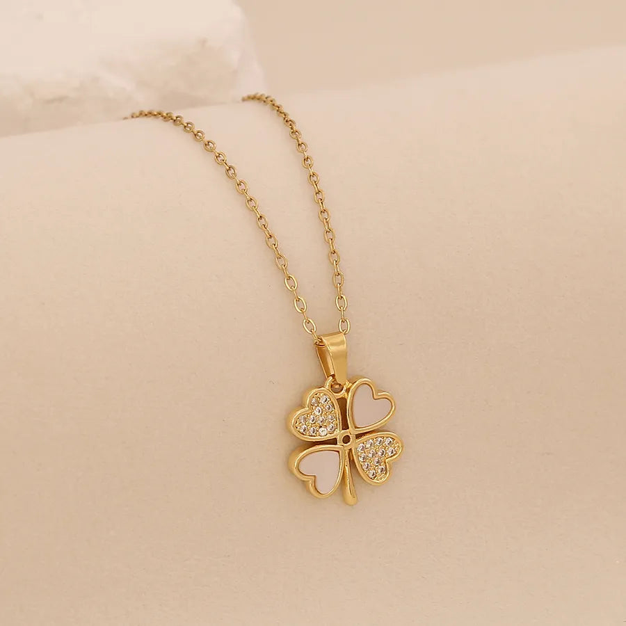 18K Gold Plated Cross & Butterfly Pendant Necklace