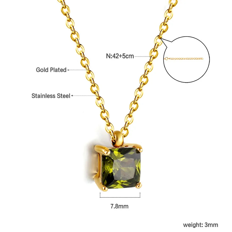 Gold Plated Geometric Diamond Pendant Necklace NE2A570HG