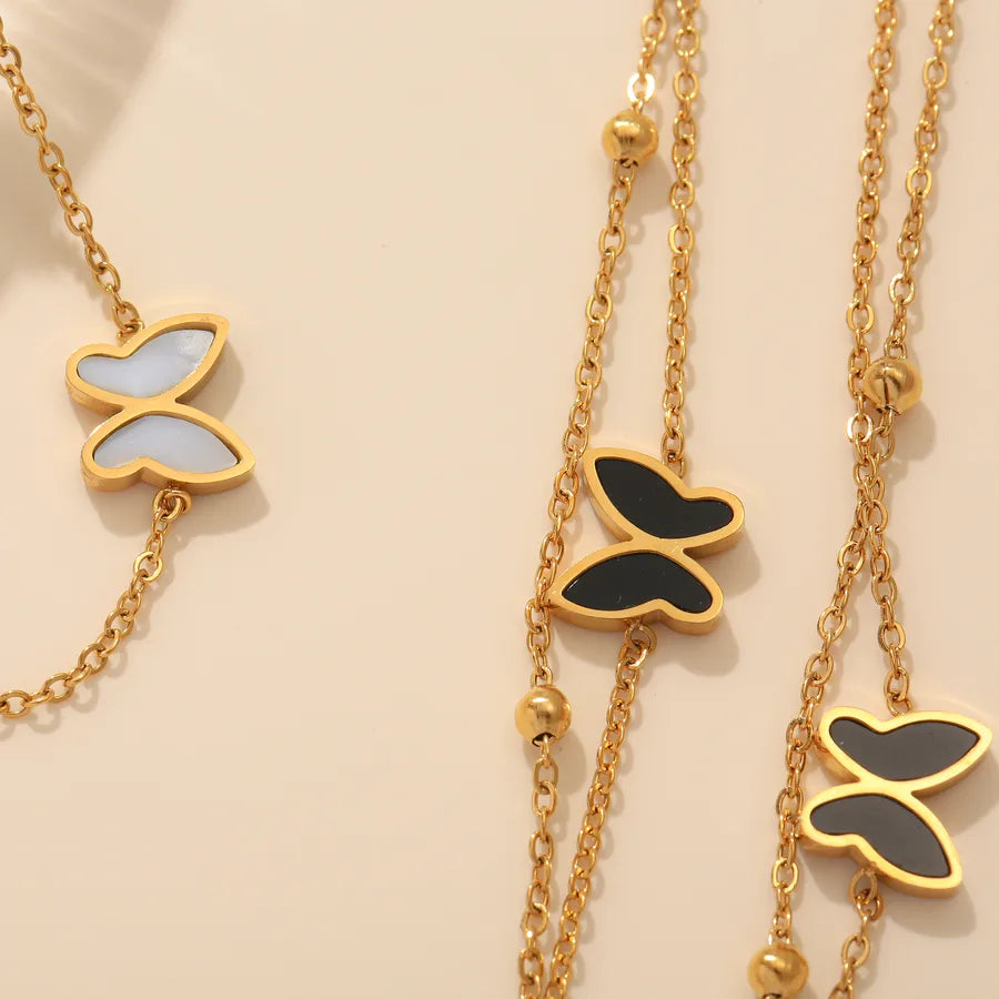 18K Gold Butterfly Pendant Necklace