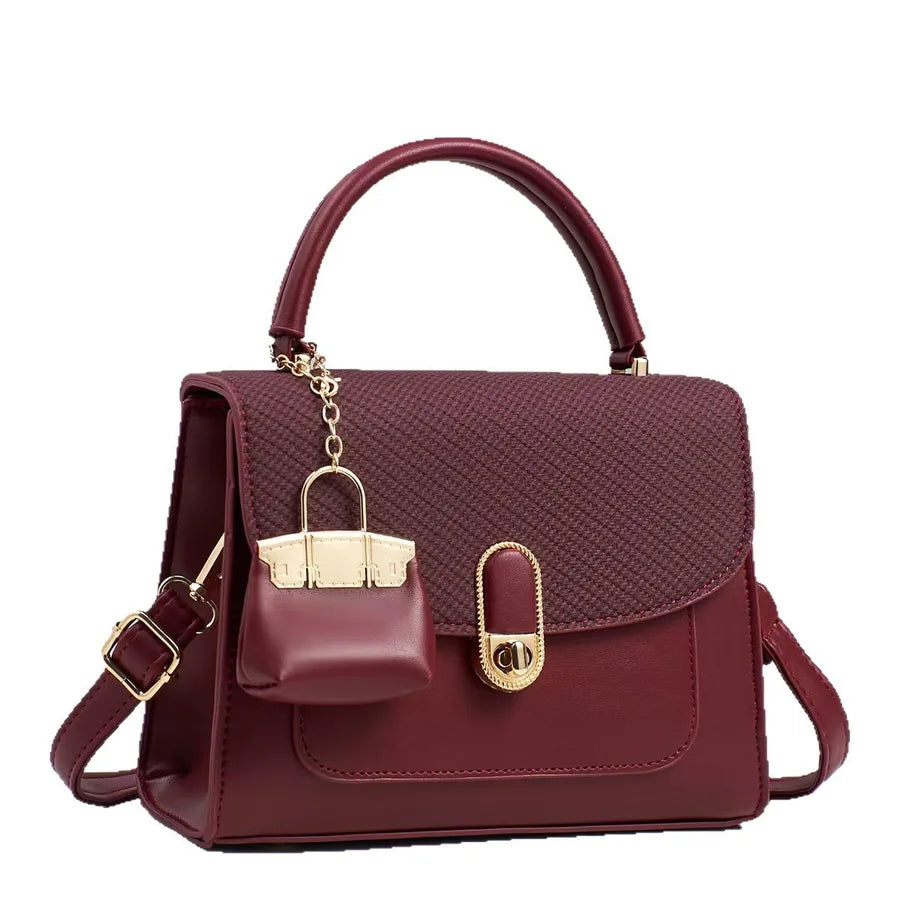 Retro PU Leather Crossbody & Shoulder Bag Set