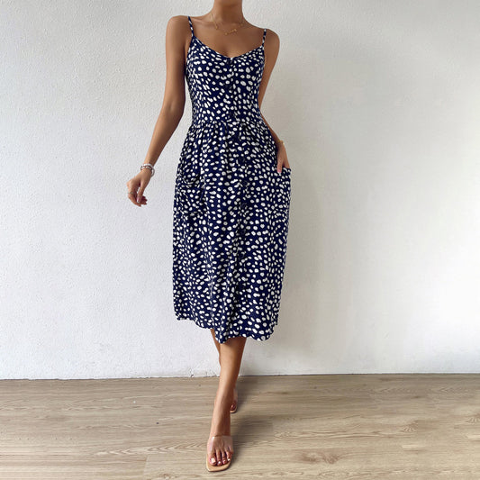 Bohemian Polka Dot Maxi Dress – Lightweight Spring-Summer Skirt Style